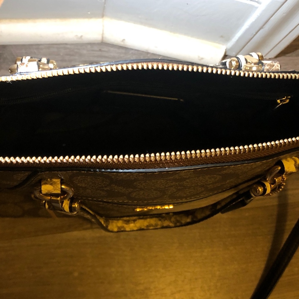 Coach Brown and Tan Signature Crossbody Bag - Picture 7 of 8